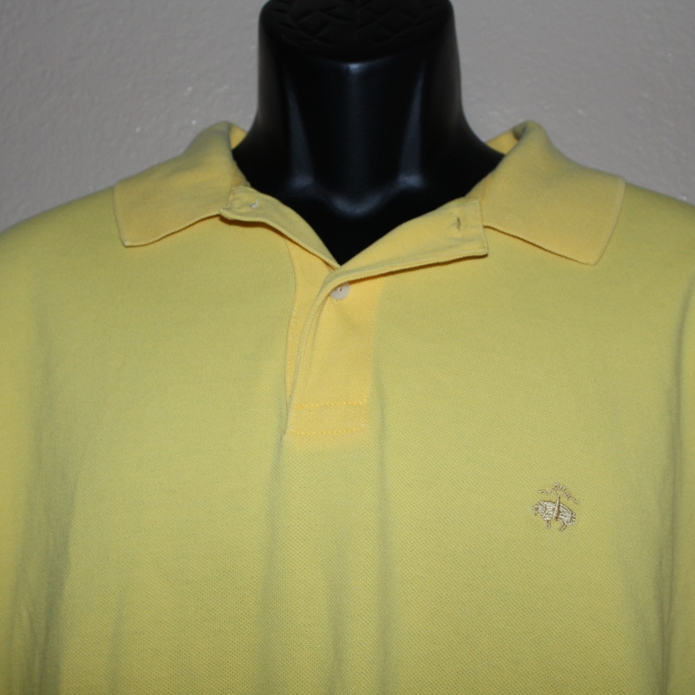 Brooks Brothers 346 Yellow Polo Shirt Short Sleeve